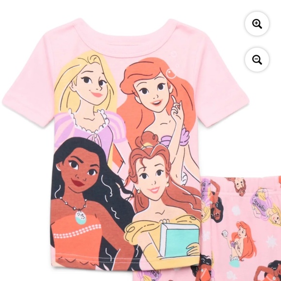 Princess Toddler Girls Two Piece Sleep Set Size 5T - Picture 2 of 5